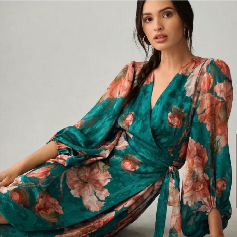 Anthropologie Hutch Maxi Wrap Dress 1X